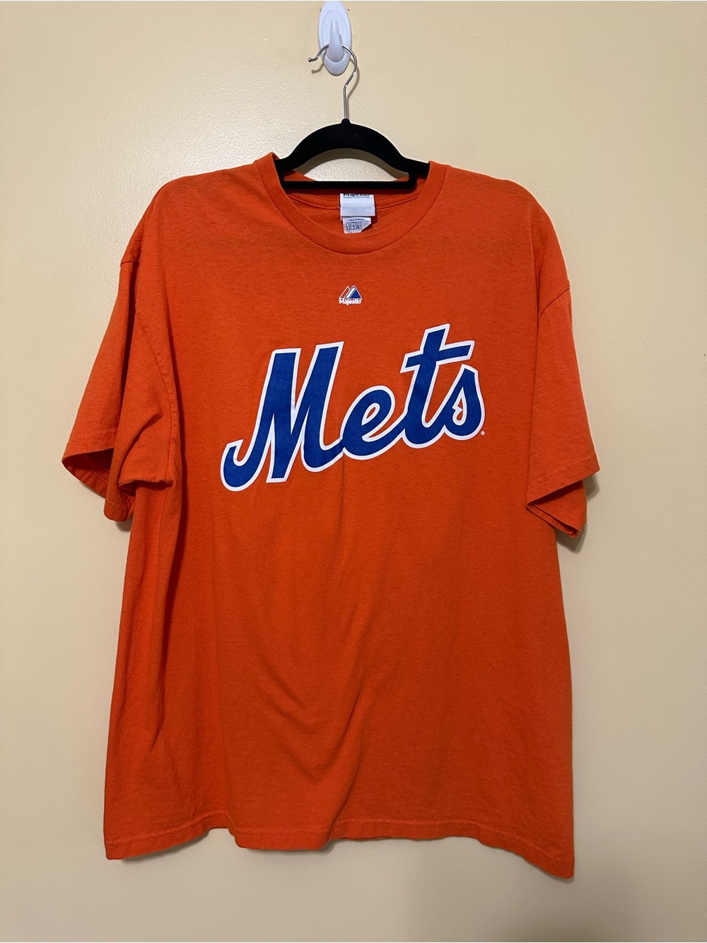 New York Mets #33 Matt Harvey Majestic MLB T-shirt Men XL Orange